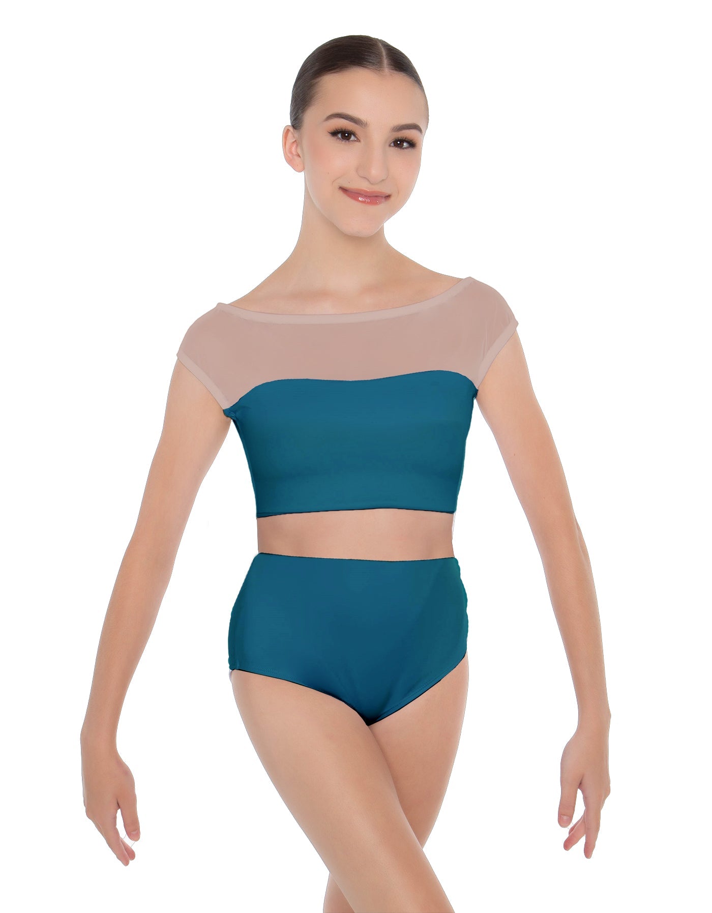 Solid Lycra Posh Crop Top