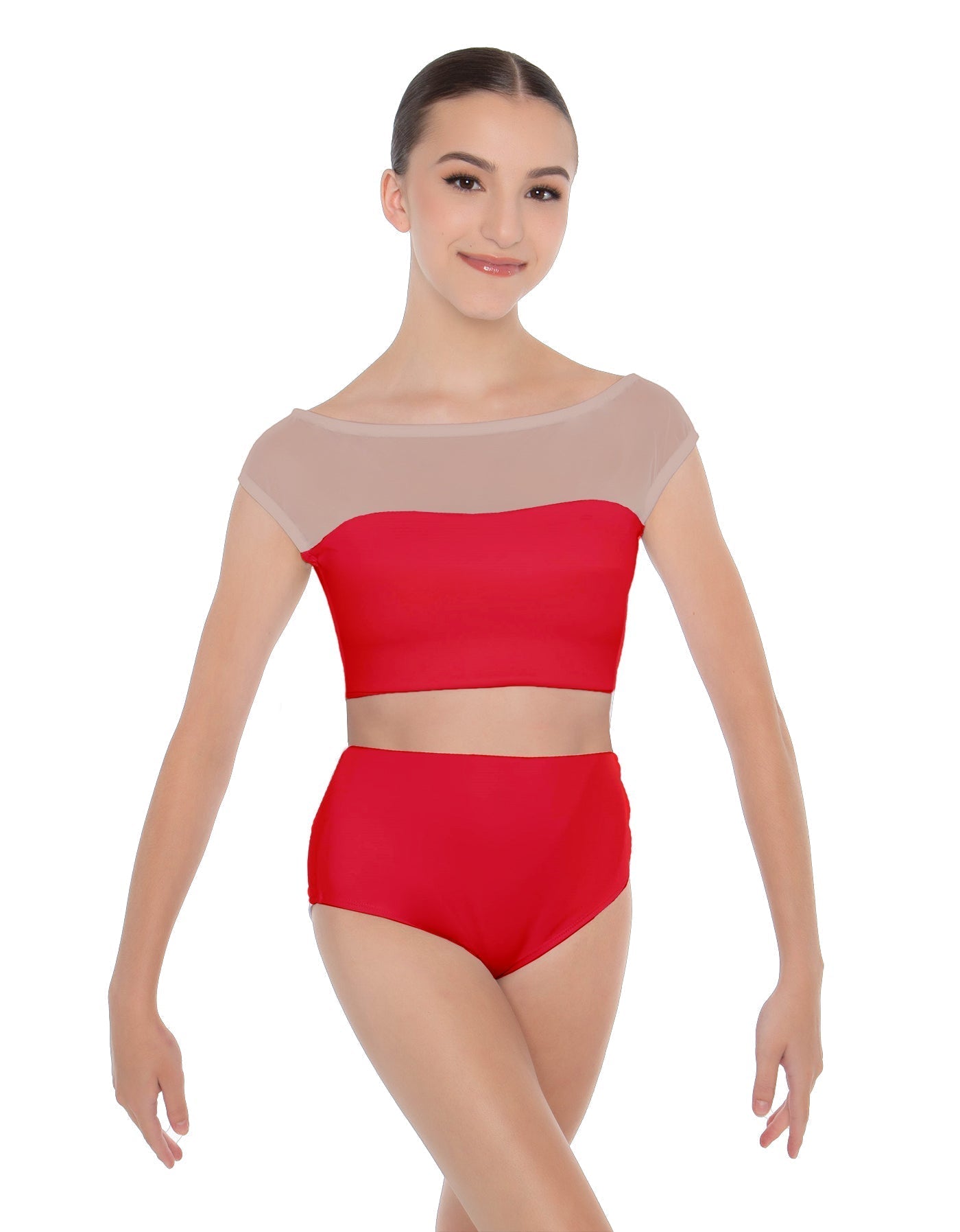 Solid Lycra Posh Crop Top