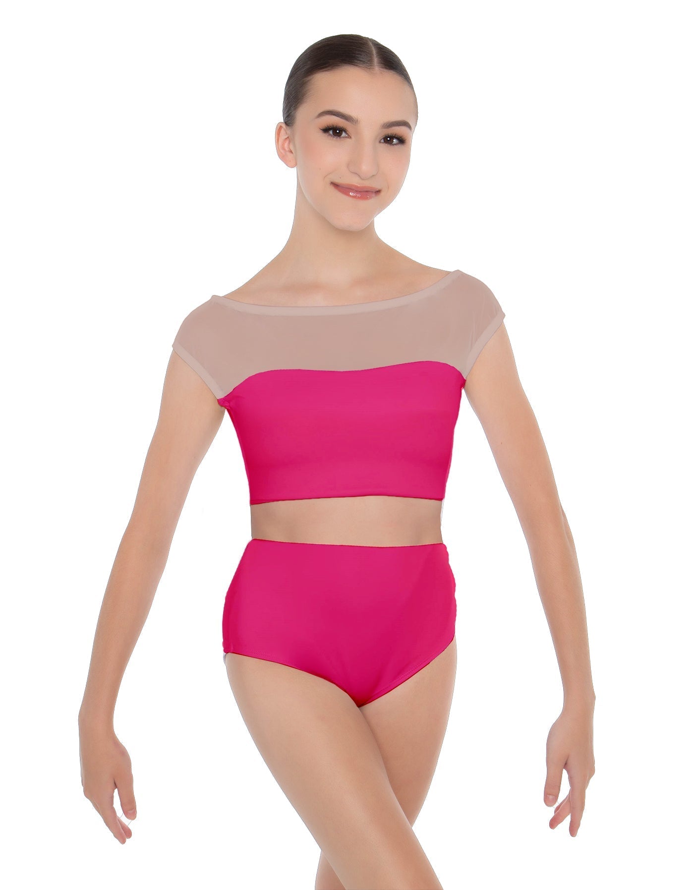 Solid Lycra Posh Crop Top