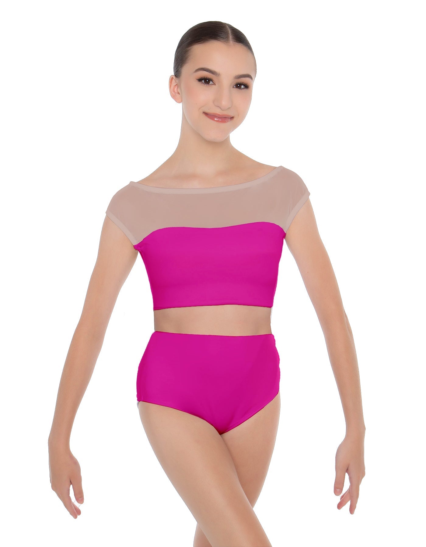Solid Lycra Posh Crop Top