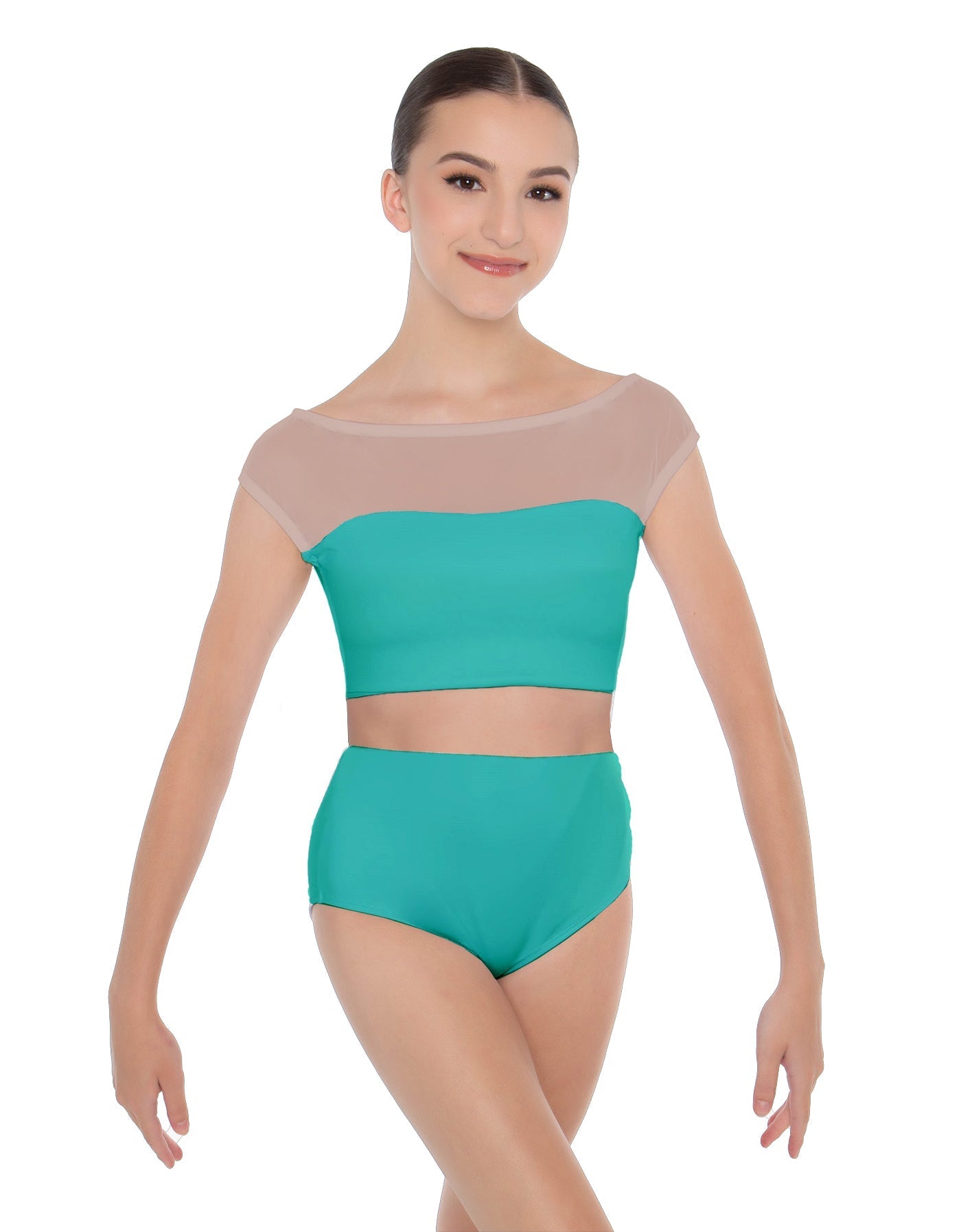 Solid Lycra Posh Crop Top
