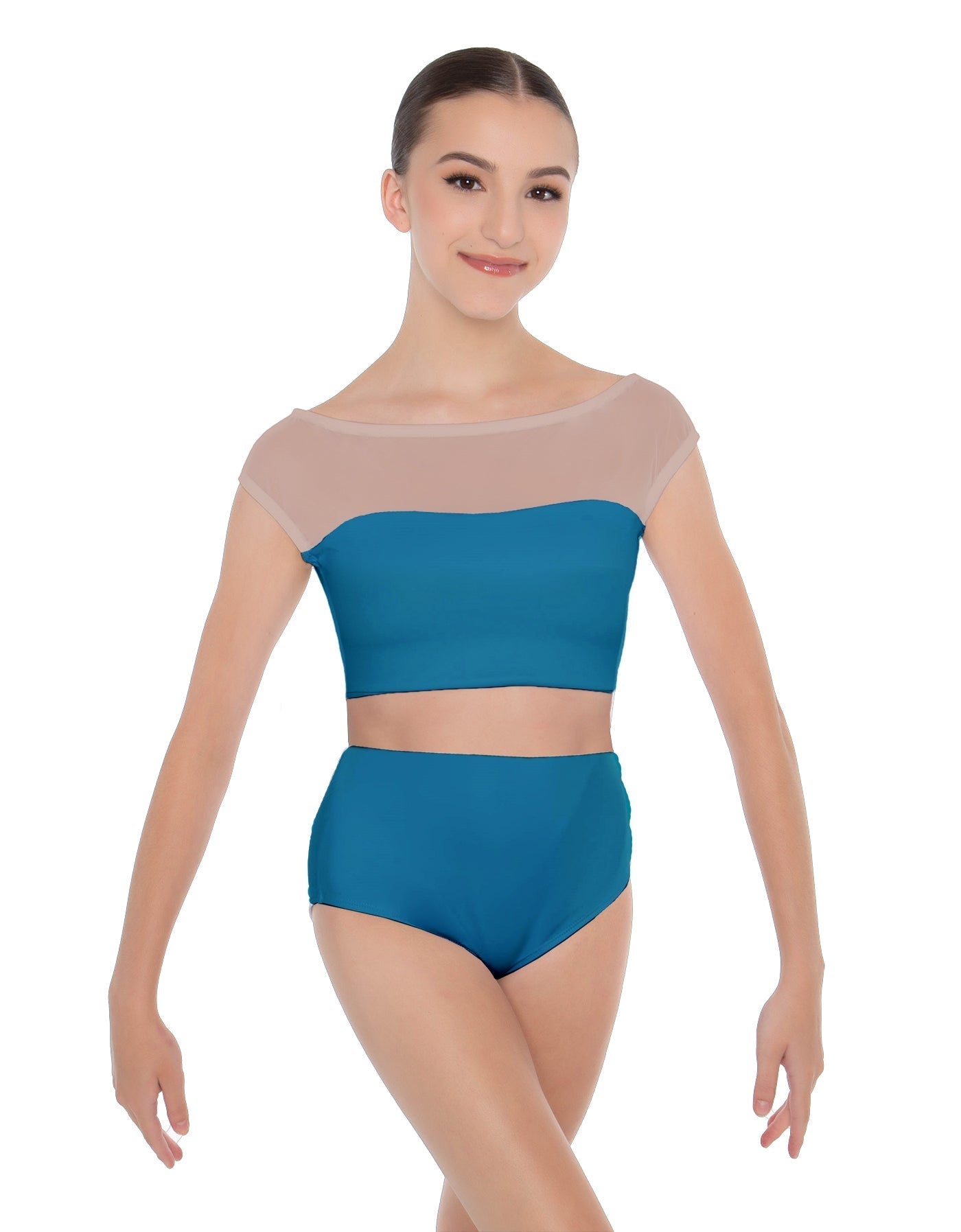 Solid Lycra Posh Crop Top