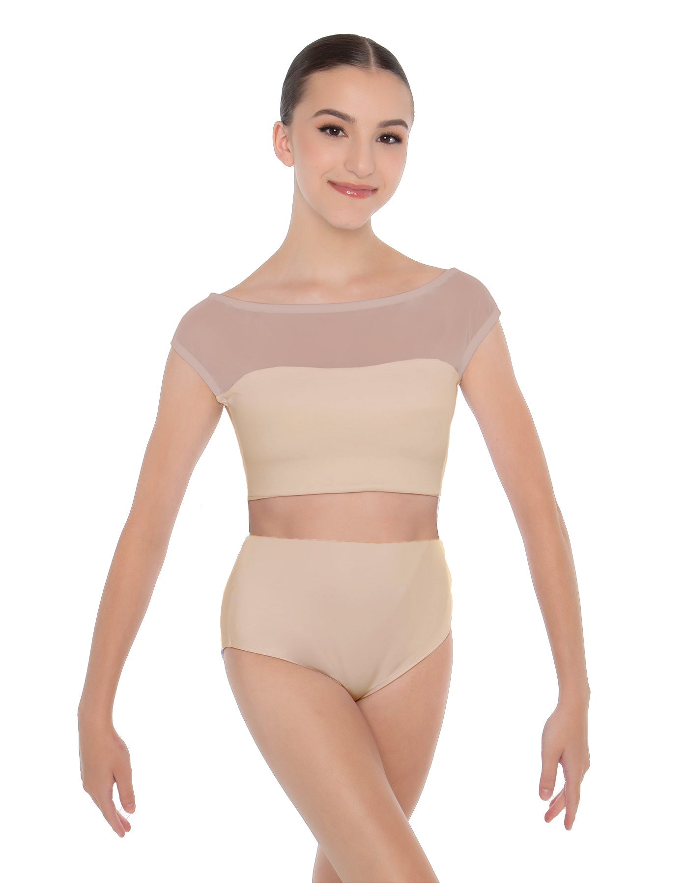 Solid Lycra Posh Crop Top