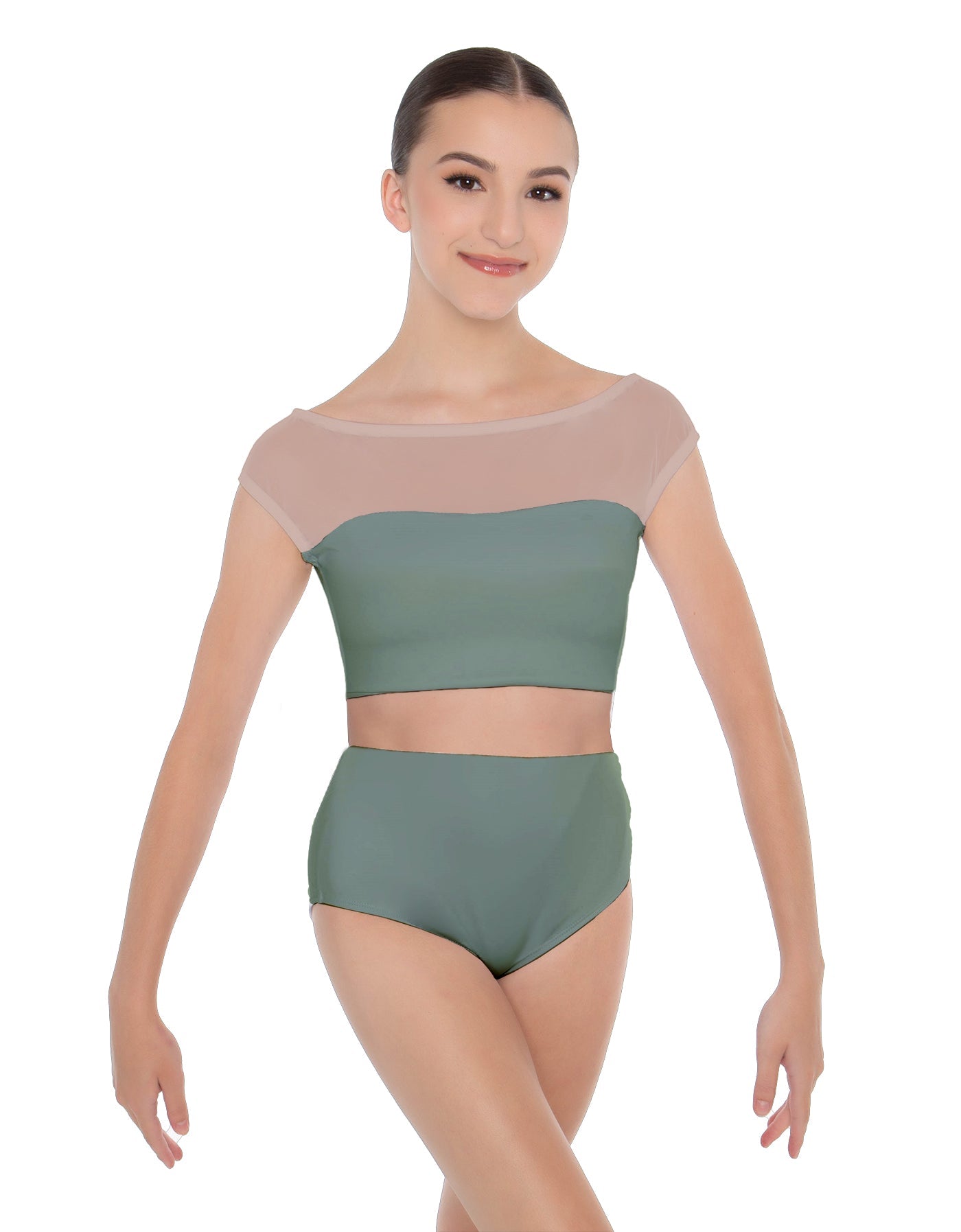 Solid Lycra Posh Crop Top
