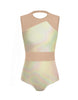 Hologram Defined Leotard Nude Mesh
