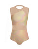 Hologram Defined Leotard Nude Mesh