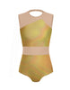 Hologram Defined Leotard Nude Mesh