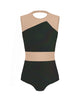Hologram Defined Leotard Nude Mesh