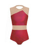 Hologram Defined Leotard Nude Mesh