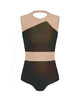 Hologram Defined Leotard Nude Mesh