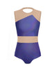 Hologram Defined Leotard Nude Mesh