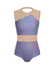 Hologram Defined Leotard Nude Mesh