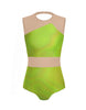 Hologram Defined Leotard Nude Mesh