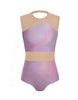 Hologram Defined Leotard Nude Mesh