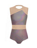 Hologram Defined Leotard Nude Mesh
