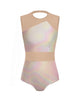 Hologram Defined Leotard Nude Mesh