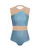 Hologram Defined Leotard Nude Mesh