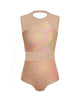Hologram Defined Leotard Nude Mesh