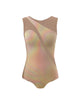 Hologram Sleeveless Spectral Leotard Nude Mesh