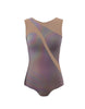 Hologram Sleeveless Spectral Leotard Nude Mesh