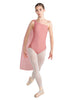 Solid Lycra One Shoulder Leotard with Chiffon Sash