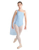 Solid Lycra One Shoulder Leotard with Chiffon Sash