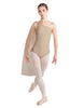 Solid Lycra One Shoulder Leotard with Chiffon Sash