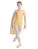 Solid Lycra One Shoulder Leotard with Chiffon Sash