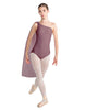 Solid Lycra One Shoulder Leotard with Chiffon Sash