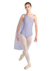 Solid Lycra One Shoulder Leotard with Chiffon Sash