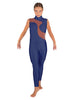 Solid Lycra Shadows Sleeveless TNeck Unitard