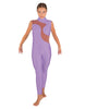 Solid Lycra Shadows Sleeveless TNeck Unitard