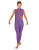 Solid Lycra Shadows Sleeveless TNeck Unitard