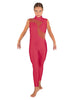 Solid Lycra Shadows Sleeveless TNeck Unitard