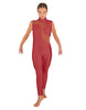 Solid Lycra Shadows Sleeveless TNeck Unitard