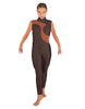 Solid Lycra Shadows Sleeveless TNeck Unitard