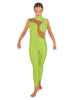 Solid Lycra Shadows Sleeveless TNeck Unitard