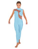 Solid Lycra Shadows Sleeveless TNeck Unitard