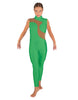 Solid Lycra Shadows Sleeveless TNeck Unitard