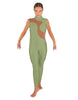 Solid Lycra Shadows Sleeveless TNeck Unitard