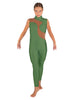 Solid Lycra Shadows Sleeveless TNeck Unitard