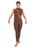 Solid Lycra Shadows Sleeveless TNeck Unitard