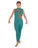 Solid Lycra Shadows Sleeveless TNeck Unitard