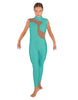 Solid Lycra Shadows Sleeveless TNeck Unitard
