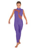Solid Lycra Shadows Sleeveless TNeck Unitard