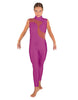 Solid Lycra Shadows Sleeveless TNeck Unitard