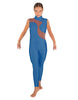 Solid Lycra Shadows Sleeveless TNeck Unitard