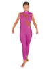 Solid Lycra Shadows Sleeveless TNeck Unitard