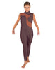 Solid Lycra Shadows Sleeveless TNeck Unitard