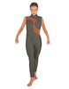 Solid Lycra Shadows Sleeveless TNeck Unitard